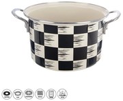 Orion Smaltovaný hrnec Šachovnice Lem , 4 l, pr.22 cm
