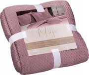 Dekoratív ágytakaró Maya 80x160 velúr steppelt sötét rózsaszín