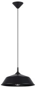 Sollux SL.1328 - Csillár zsinóron FRIKA 1xE27/15W/230V átm. 34 cm fekete