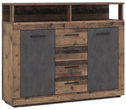 RUNA komód sötétbarna/antracit