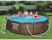 Medence (rattan hatású) 366x100 cm - Bestway Steel Pro MAX Deluxe Series 56709