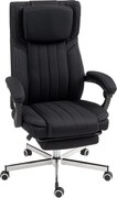 Vinsetto Ergonomikus Irodai Szék Magasságállítható Dönthető Háttámlával, Karfa, Lábpihentető és Fejpárnával, Forgós Irodai Szék Kerekekkel 65x61x105-1