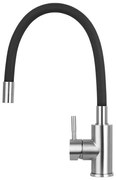Concept BDC7138 - Mosogató csaptelep rugalmas kifolyókarral, fényes króm/fekete