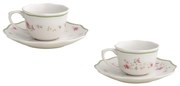 Fehér porcelán eszpresszó csésze szett 2 db-os 90 ml Nonna Rosa – Brandani