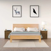 2 darab mézbarna tömör fenyőfa éjjeliszekrény 50x35x61,5 cm