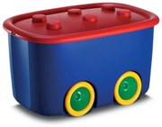Kék műanyag gyerek tárolódoboz 58x39x32 cm Funny Box – KIS