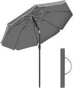 SOLARA napernyő, Ø160 cm, szürke SongmicsHome