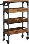 vidaXL Konyhai kocsi Öreg fa 53 x 20 x 76 cm Faanyag