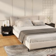 2 db fekete forgácslap éjjeliszekrény 45 x 34 x 44 cm