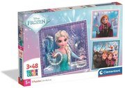 Disney Jégvarázs Snowy Bond 3x48 db-os puzzle Clementoni