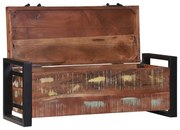 Tároló ládák 80x30x30cm Tömör Újrahasznosított Fa és Fém