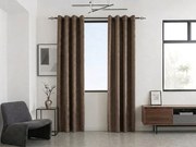Sötétítő függöny LOOM VELVET 140x250 cm, barna Felfüggesztés: Fém gyűrűk