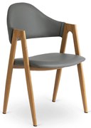 WILLY étkezőszék szürke műbőrrel