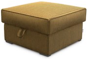 Mustársárga SMART COSARO tárolós puff, 65x65 cm