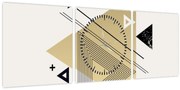 Kép - Geometriai formák N⁰4 (órával) (90x30 cm)