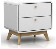 Caitlin fehér éjjeliszekrény - Støraa