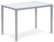 Minimalista étkezőasztal, szürke és fehér, 110 x70 x 75 cm
