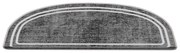 Szürke lépcsőszőnyeg szett 16 db-os 20x65 cm Plain – Vitaus