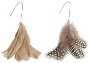 IB Laursen Drótos függő toll FEATHER DECOR barna - több színben