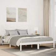 fehér tömör fa extra hosszú ágykeret matrac nélkül 160 x 210 cm