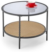 Dakota dohányzóasztal üveg-natúr