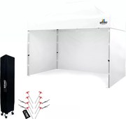 Árusító sátor 2x3 m SZUPER Acél | Felállítás 2 perc alatt - plusz 3 oldalfal - Fehér