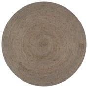 szürke kézzel font kör alakú jutaszőnyeg 90 cm
