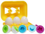 6 db-os tojás Montessori összeillesztős ügyességi-logikai játék gyerekeknek, 16,5 x 12 cm