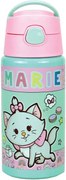 Disney Marie Little Lady alumínium szívószálas kulacs akasztóval 500 mll