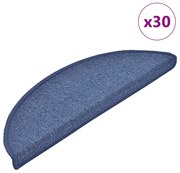 30 db kék félkör alakú lépcsőszőnyeg 56 x 17 x 3 cm