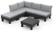 Keter Elements 5 személyes moduláris kerti bútorszett grafit