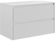 Fürdőszobai szekrény TRONDHEIM mosdóhoz, 90 cm, fehér