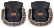 PETITE&amp;MARS - Babakocsi kézvédő FURRY Forever Black