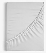 Goldea körgumis pamut lepedő - világosszürke 80 x 160 cm