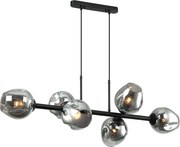 Italux modern függeszték borgo fekete füstös itxpnd-30843-6 bk+sg