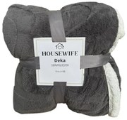 Luxus mikroplüss sherpa pléd NESTIVE világosszürke Méret: 200 x 230 cm