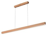 LED Csillár zsinóron LED/22W/230V 4000K 120 cm bükkfa/tömör fa