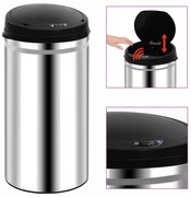 automata érzékelős rozsdamentes acél szemeteskuka 50 L