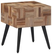 tömör újrahasznosított tíkfa kisasztal 40 x 40 x 45 cm