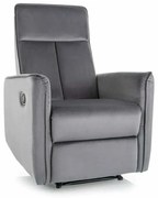 Maxime Velvet állítható fotel, szürke