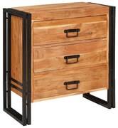 Széf fiókkal Barna 66 x 33 x 70 cm tömör akácfa