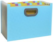 Harmonika irattartó, A4, PP, 24 rekeszes, EXACOMPTA Pop&#039;NCo, ciánkék (EX55199E)