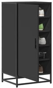 fekete szerelt fa cipőtároló szekrény 48x38x97,5 cm