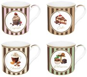 Porcelán bögre 4 db-os szett díszdobozban Sweet Moments