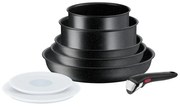 Alumínium edény készlet 8 db-os INGENIO Black stone L3998802 – Tefal