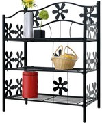 Deuba Virágmintás fém polc - 70x60x30 cm