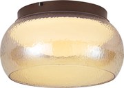 Art Deco mennyezeti lámpa barna borostyánszínű üveggel, LED-del, 3 fokozatban szabályozható - Thimble