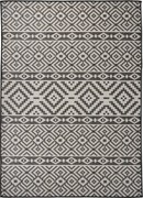 vidaXL fekete csíkos lapos szövésű kültéri szőnyeg 200 x 280 cm
