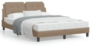 cappuccino színű műbőr ágykeret matrac nélkül Zadar 120x200 cm