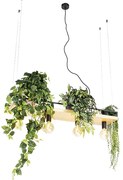 Ipari lógólámpa fekete fával 4-lámpás - Shelf